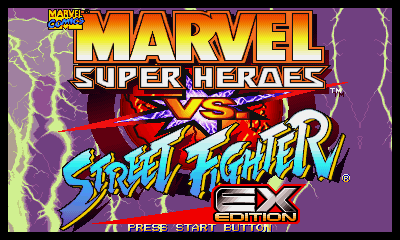 Marvel Super Heroes vs. Street Fighter - EX Edition (Demo) Title Screen